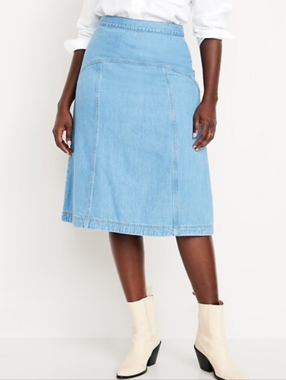 OLD NAVY DRAPEY DENIM SKIRT - Picture 3 of 10